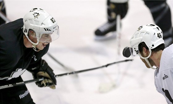 Sidney Crosby pi tréninku na novou sezonu NHL: 