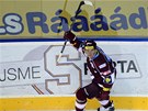 HVZDA ZÁPASU. Sparan Petr Ton nastílel pardubickým hokejistm hattrick.