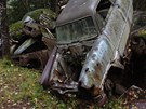 Na pohebiti starých aut Bastnäs na védsko-norské hranici zarstá trávou a