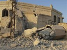 Meita poblí Damaku, kterou podle povstalc pokodila stíhaka Asadových sil