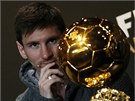 Fotbalista Lionel Messi ped vyhláením ankety Zlatý mí za rok 2012