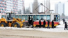 Problémy s dopravou v ruském městě Ufa.