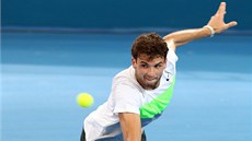 Bulharský tenista Grigor Dimitrov ve finále turnaje v Brisbane hodn potrápil