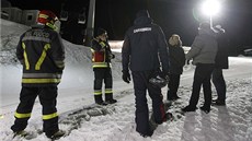 Záchranná akce po nehod peván ruských turist na sjezdovce v italských