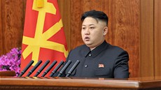 Kim ong-un bhem novoroního projevu (1. ledna 2013)