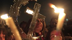 Egypt�tí koptové slaví na nám�stí Tahrír koptské Vánoce ve stejných termínech...