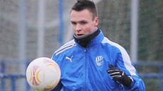 Stanislav Tecl na prvním tréninku v Plzni .