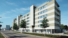 �estipatrová stavba komplexu Wagramer má masivní d�ev�nou konstrukci ze...