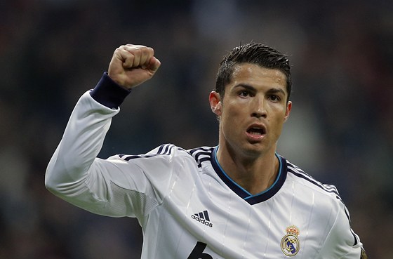 Cristiano Ronaldo z Realu Madrid se raduje z gólu.