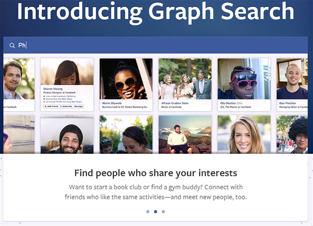 Facebook Graph Search - hledání p�átel a jejich p�átel