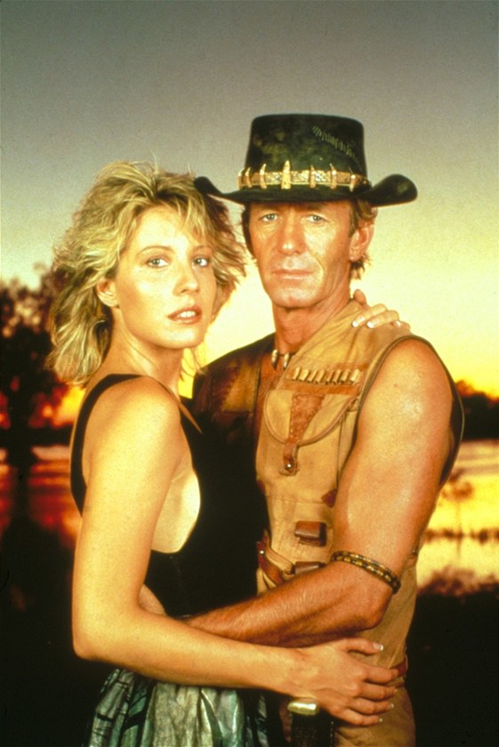 Fotogalerie: Paul Hogan a Linda Kozlowski se dali dohromady při natáčení filmu Krokodýl