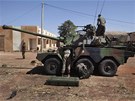Francouztí vojáci na vojenské základn v Bamaku (15. ledna 2013)