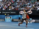 Roger Federer vyadil v tetím kole Australian Open Bernarda Tomice.