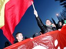 Fanouci brnnské fotbalové Zbrojovky uspoádali ke století klubu pochod za