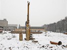 Pohled na stavenit budovy pro superpoíta v areálu ostravské VB-TU. (14.