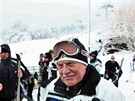 Prezident Václav Klaus lyoval ve skiareálu Monínec