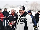 Prezident Václav Klaus lyoval ve skiareálu Monínec