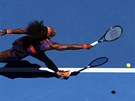Serena Williamsová z USA bhem utkání 3. kola Australian Open proti Ayumi