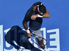 JE KONEC Argentinský tenista Juan Martin Del Potro koní na Australian Open u