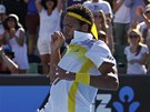 Francouzský tenista Jo Wilfried Tsonga na Australian Open slaví postup do