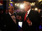 Prezidenttí kandidáti Karel Schwarzenberg a Milo Zeman bhem televizní debaty