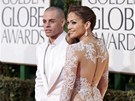 Casper Smart a Jennifer Lopezová (Zlaté glóby, 13. ledna 2013)