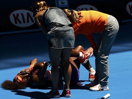 CO SE TI STALO? Americk tenistka Serena Williamsov si podvrtla kotnk a jej