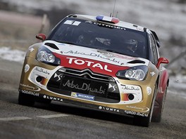  Sbastien Loeb na trati Rallye Monte Carlo.