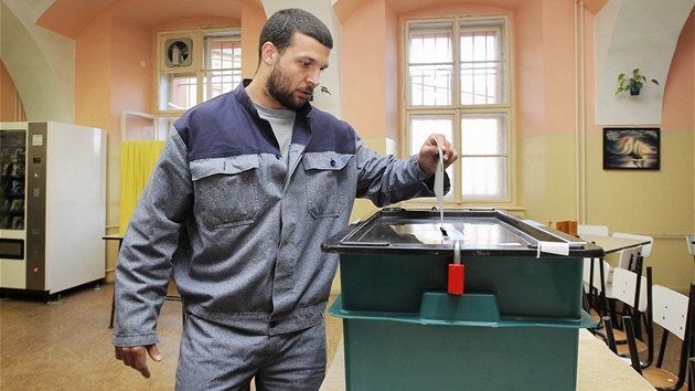 Prezidentské volby v plzeňské věznici Bory (11. ledna 2013)