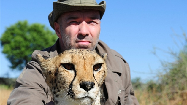 Petr Slavk s gepardem