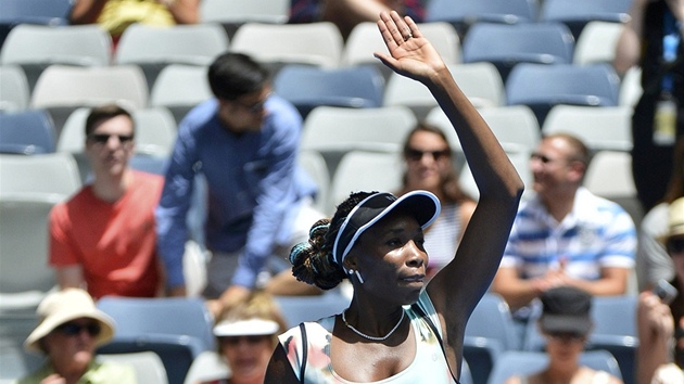 AHOJ, uvidme se ve druhm kole. To vzkazuje na Australian Open americk tenistka Venus Williamsov.