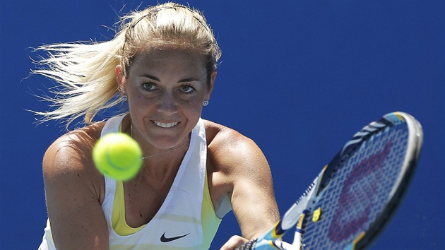 SMV? Se zarputilm vrazem zahrv Klra Zakopalov mek v prvnm kole Australian Open.