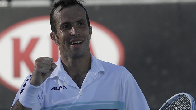 RADOST. Radek tpnek po postupu do tetho kola Australian Open.