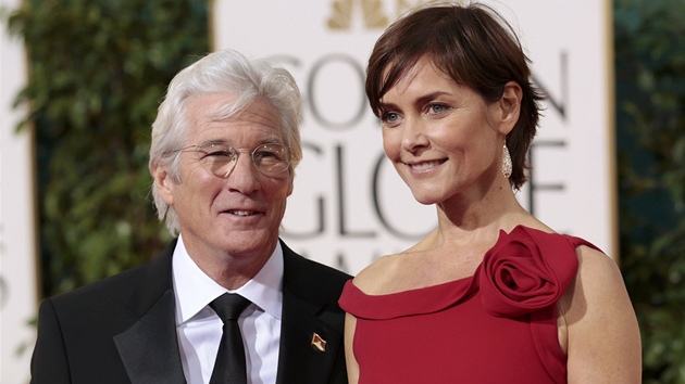 Richard Gere a Carey Lowellov�  (Zlat� gl�by, 13. ledna 2013)