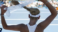 OSV̎ENÍ. Chorvatská tenistka Donna Vekiová se bhem utkání proti Andree