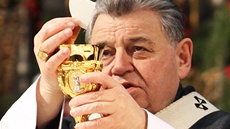 Zádu�ní m�i za here�ku Ji�inu Jiráskovou slou�il kardinál Dominik Duka (Praha,...