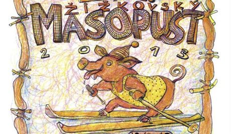 Plakát, který zve na ikovský masopust tradin nakreslil výtvarník Martin
