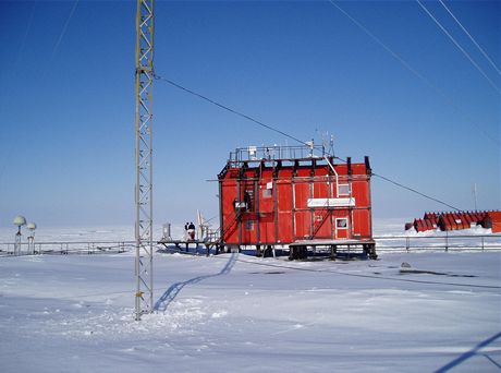 Argentinská antarktická stanice Marambio na ostrov Seymour.