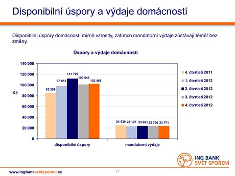 ING Bank Svt spoen - Disponibiln spory a vdaje domcnost