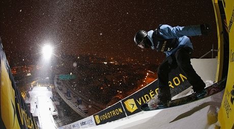 Snowboardista Jan Neas na mistrovství svta v kanadském Stonehamu. eský
