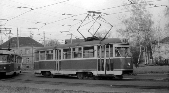 Poslední jízda tramvaje T1 v pravidelném provozu.