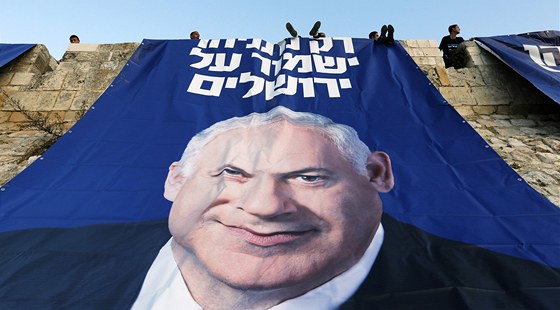 Parlamentní volby v Izraeli. Reklama éfa strany Likud Benjamina Netanjahua