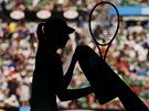 Ruskou tenistku Marii arapovovou takto zachytil fotograf pi tvrtfinále