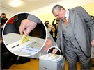 Karel Schwarzenberg vhodil v Sýkoici do volební urny hlasovací lístek bez...