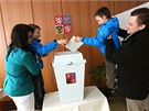 Druhé kolo prezidentských voleb v Novém Veselí na Vysoin. (25. ledna 2013)