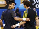 COPAK? Novak Djokovi a Andy Murray pózují ped zaátkem finále Australian Open.