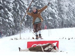 Konalo se tam již potřetí Mistrovství České republiky v historickém lyžování.