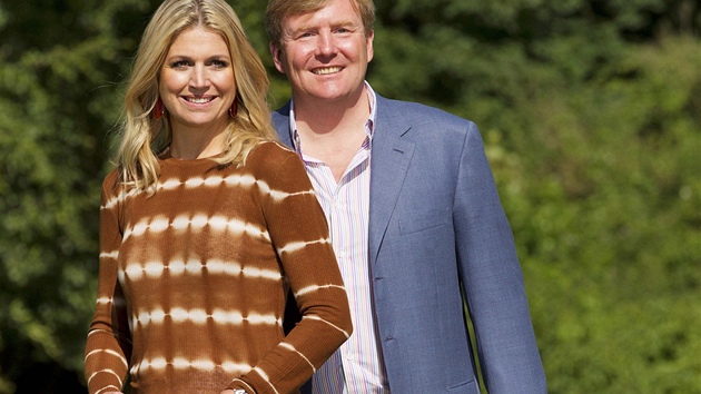 Princ Willem-Alexander se svou enou Mximou v civilu.