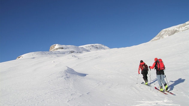 Stoupn na Cima Dieci (3026 m.) v Dolomitech.