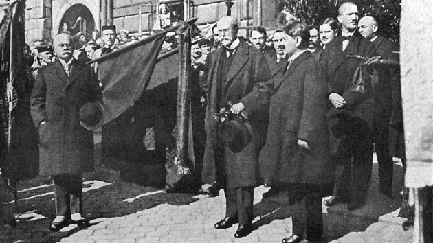 Prezident T. G. Masaryk v Plzni v roce 1921. 